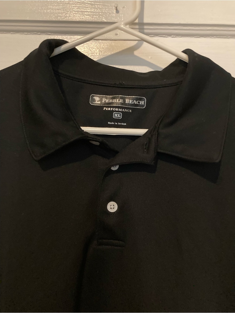 Pebble Beach Black Performance Polo
